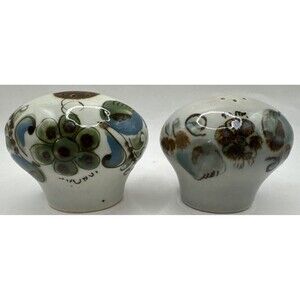 Vtg Signed Ken Edwards Mexican Art Pottery Birds Salt & Pepper Shakers￼ Tonala